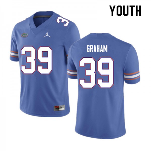 Youth #39 Fenley Graham Florida Gators College Football Jersey Blue